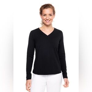 Coolibar Women’s Morada Long Sleeve V Neck T-shirt  UPF 50+